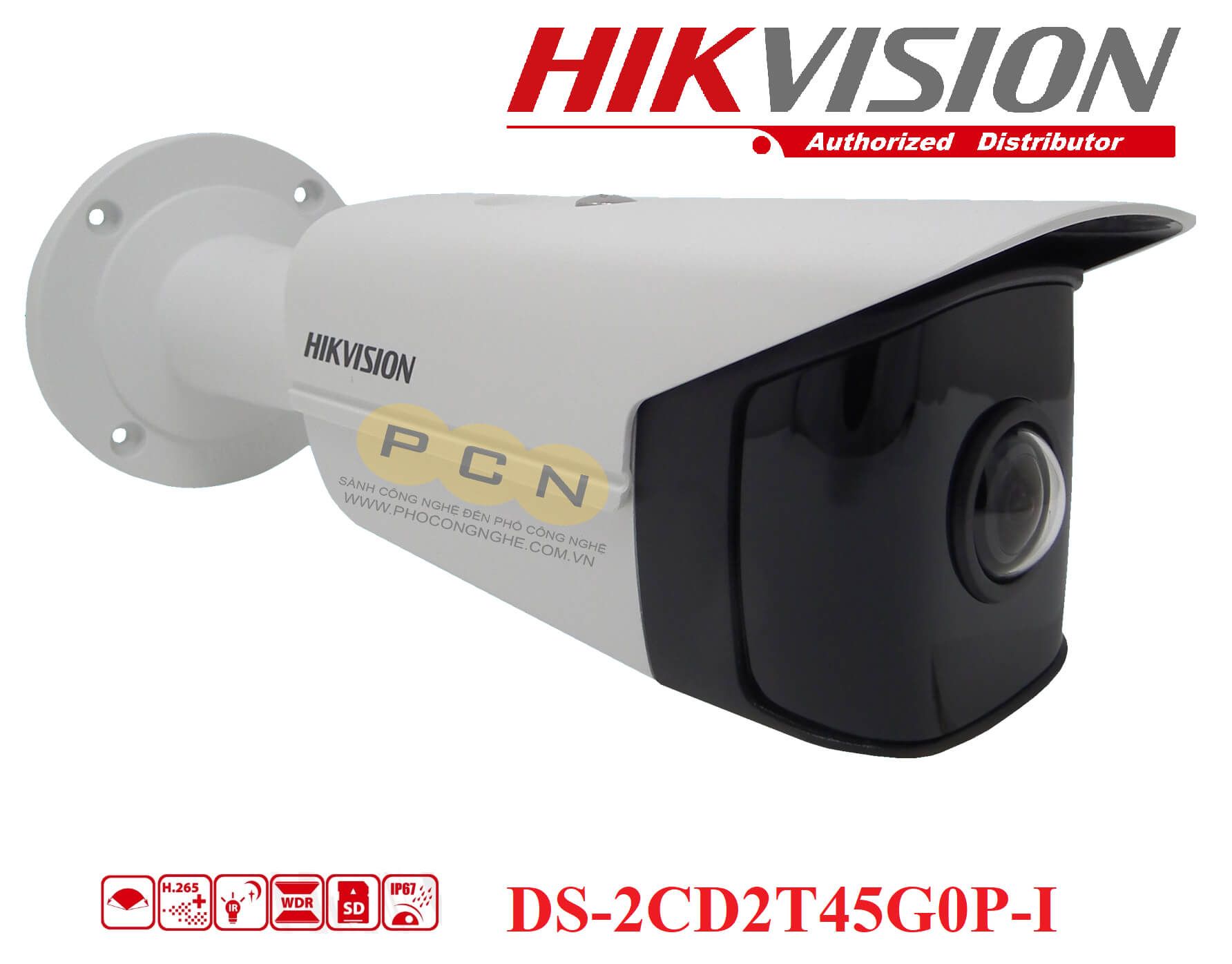 Camera IP Bullet hồng ngoại 4MP Hikvision DS-2CD2T45G0P-I