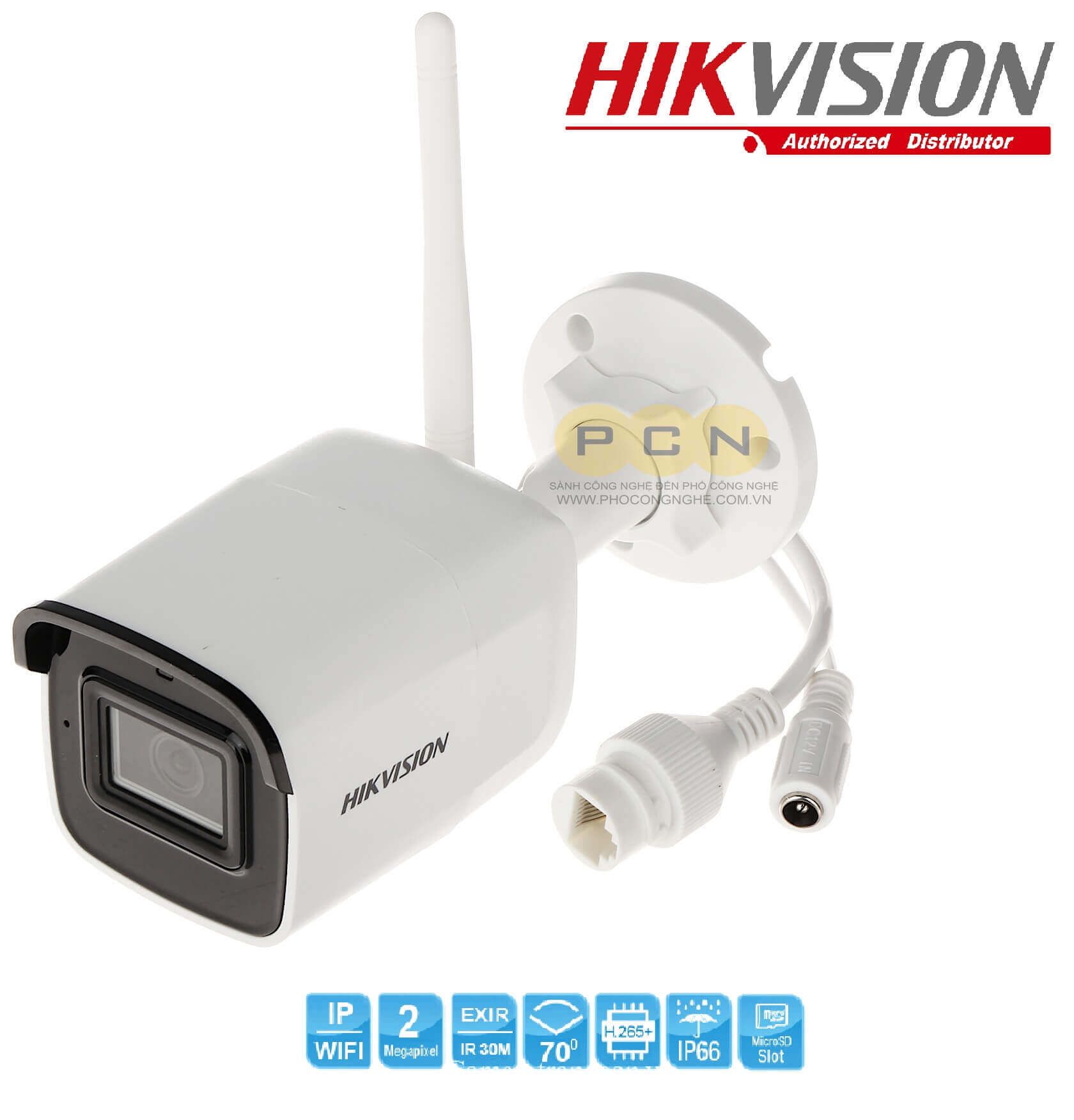 Camera IP trụ 2MP Wifi HIKvision DS-2CD2021G1-IDW1