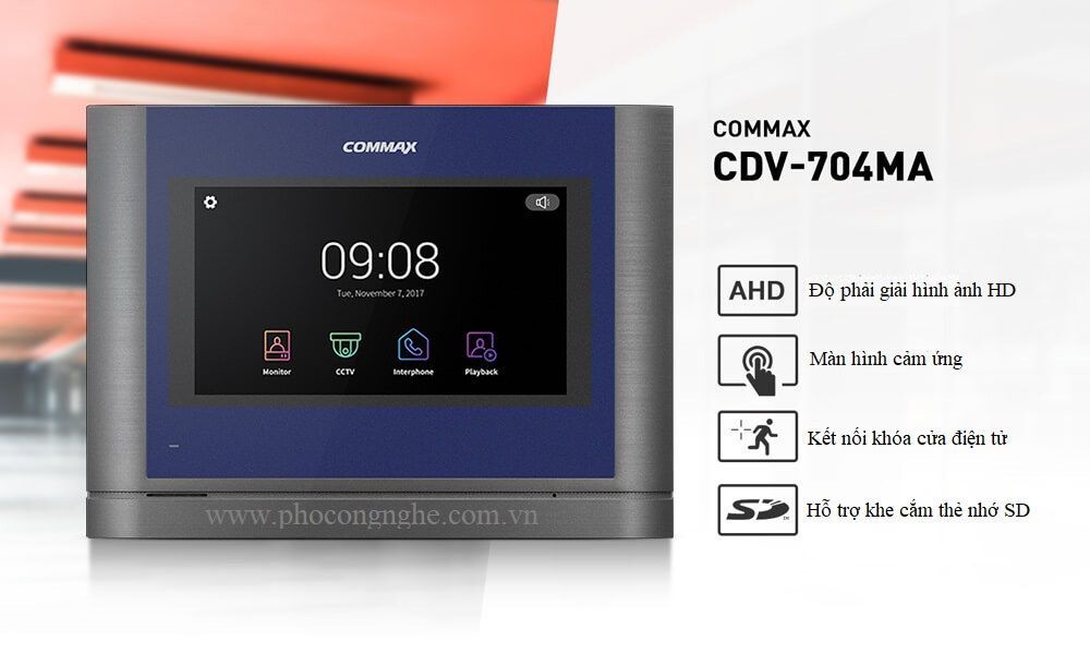 Màn hình chuông cửa 7inch Commax CDV-704MA