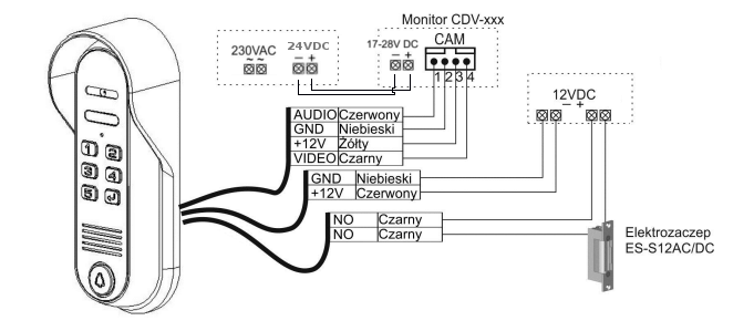 Sơ đồ đấu dây camera gọi cửa Commax DRC-4CPN3