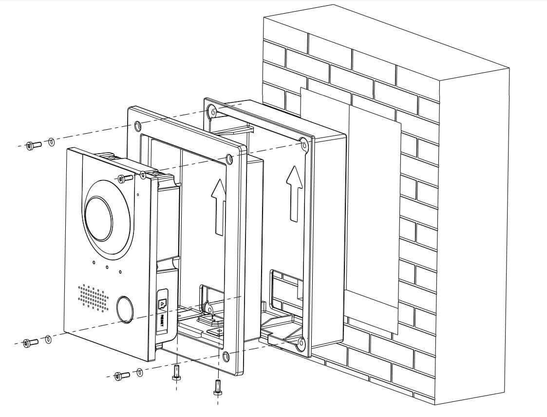 Cách lắp đặt đế âm Dahua VTM114