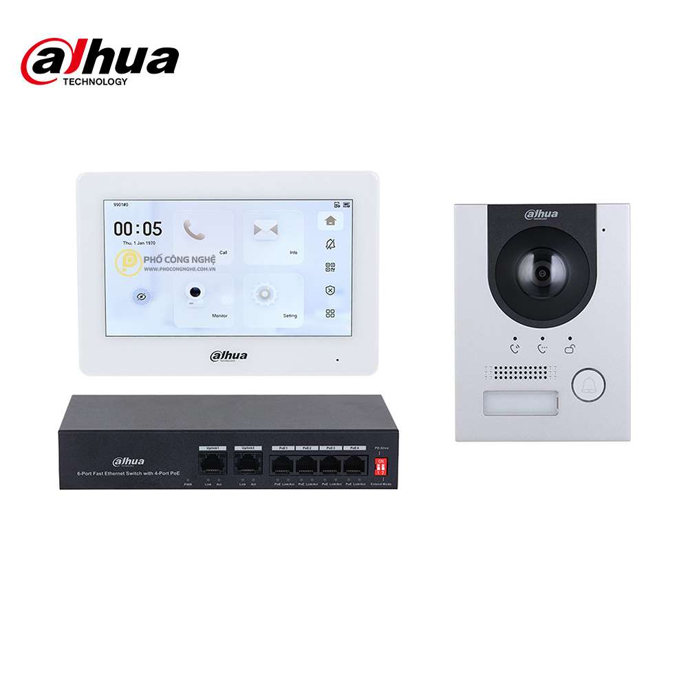 Bộ KIT chuông cửa có hình IP Dahua DHI-KTP04