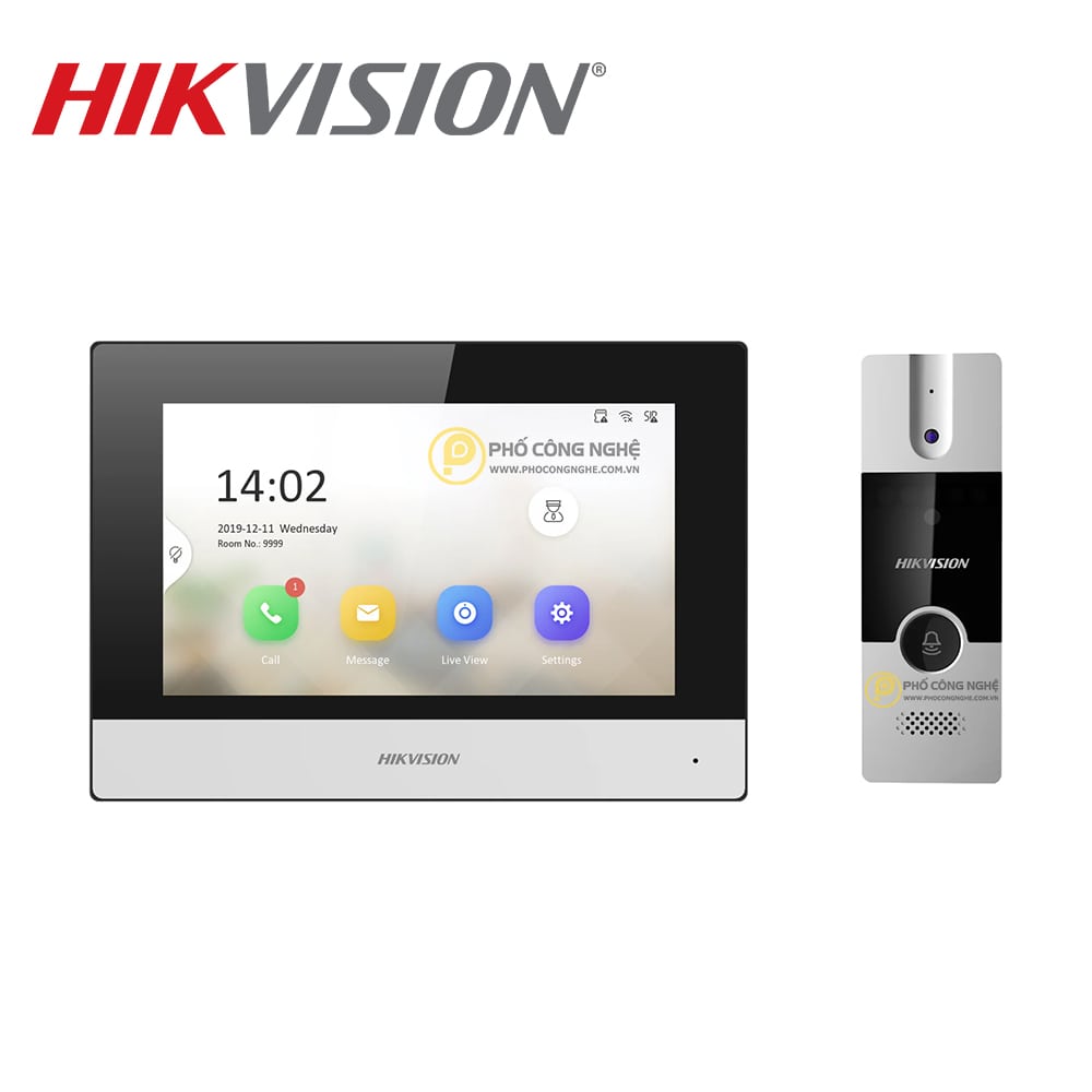 Bộ kit chuông hình Hybrid Hikvision DS-KIS302-P