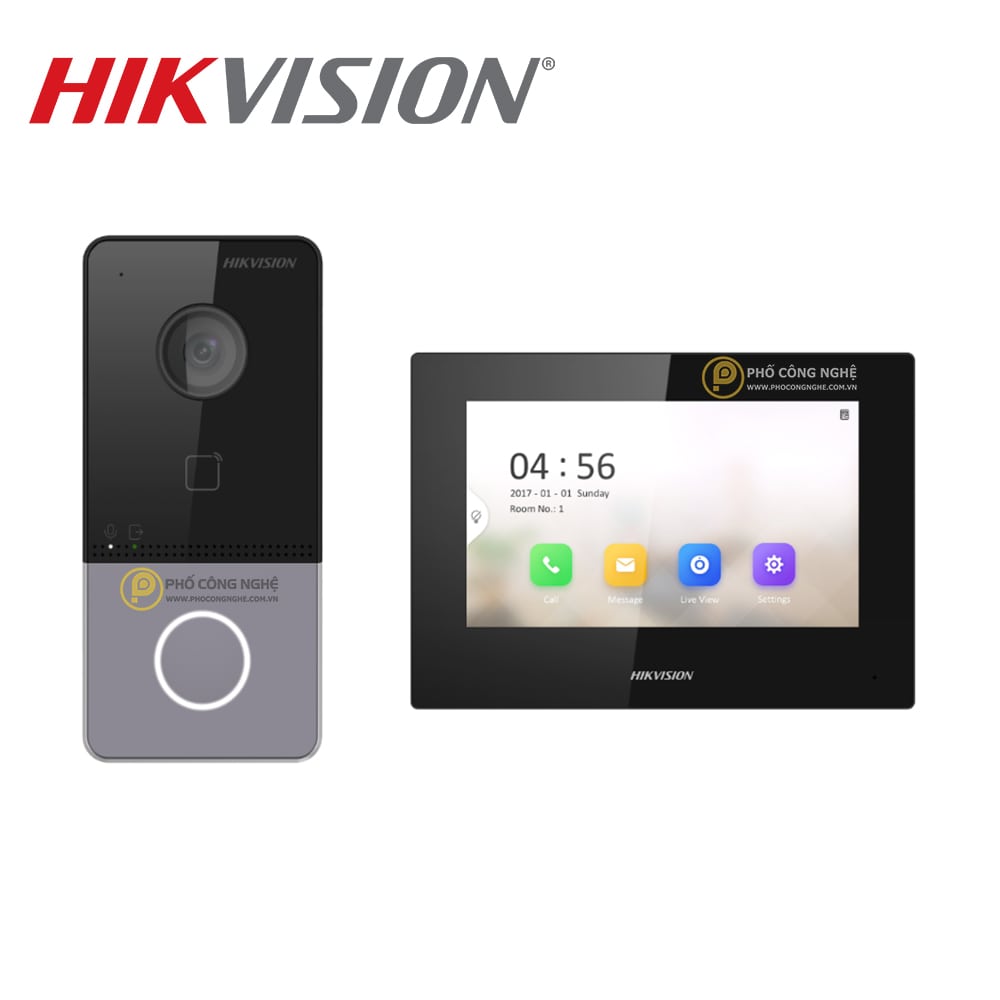 Bộ Kit chuông hình IP Hikvision DS-KIS605-P(C)