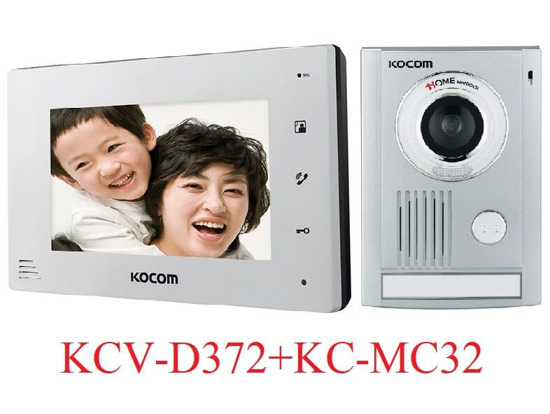 Bộ chuông cửa màn hình Kocom KCV-D372+KC-MC32