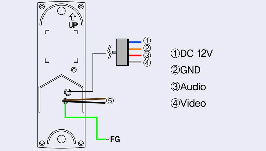 Sơ đồ nối dây Camera chuông cửa Kocom KC-MC20