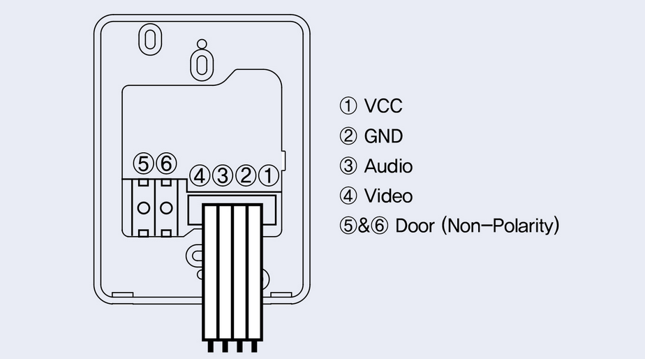 Sơ đồ nối dây camera chuông cửa Kocom KC-MC24