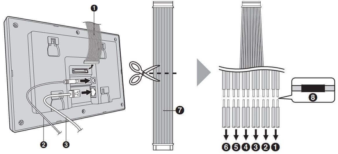 Cách đấu nối dây màn hình chuông cửa IP Panasonic VL-MN1000
