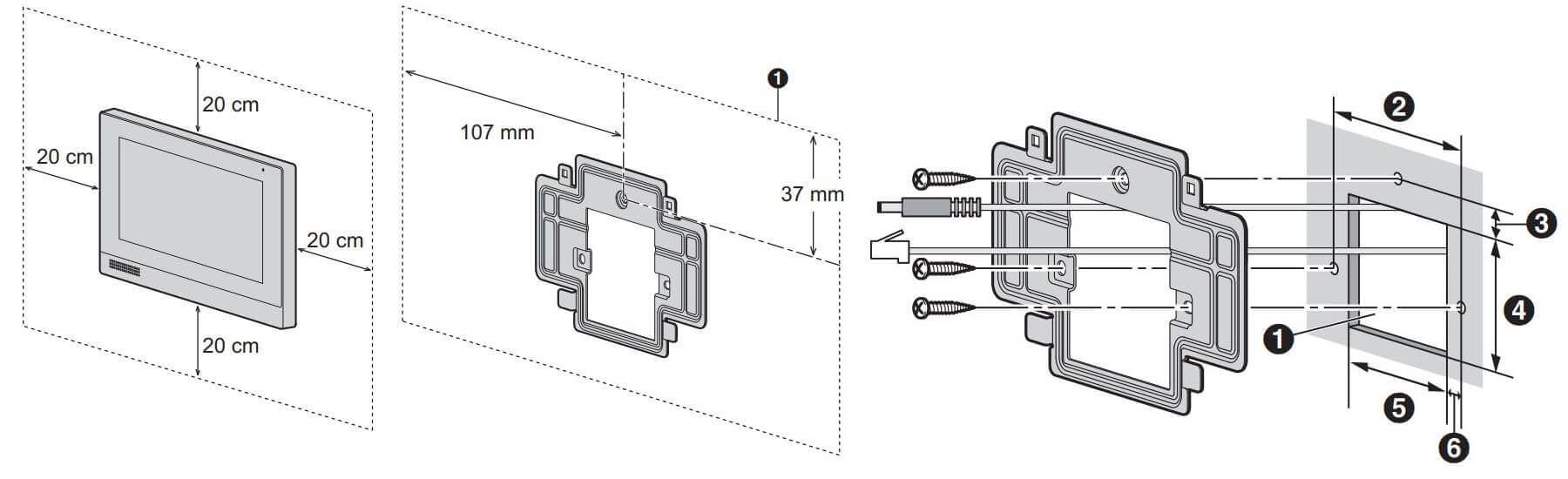 Hướng dẫn lắp đặt Màn hình Panasonic VL-MN1000