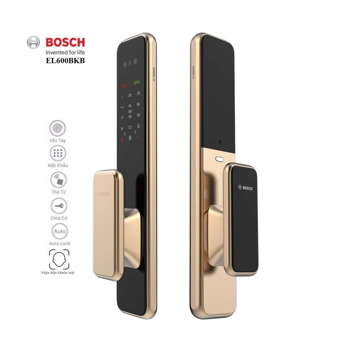 Khóa cửa vân tay và khuôn mặt Bosch EL 600BK