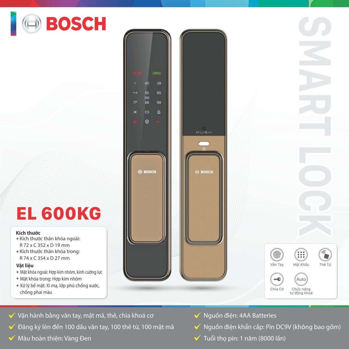 Khóa cửa điện tử Bosch EL 600KG