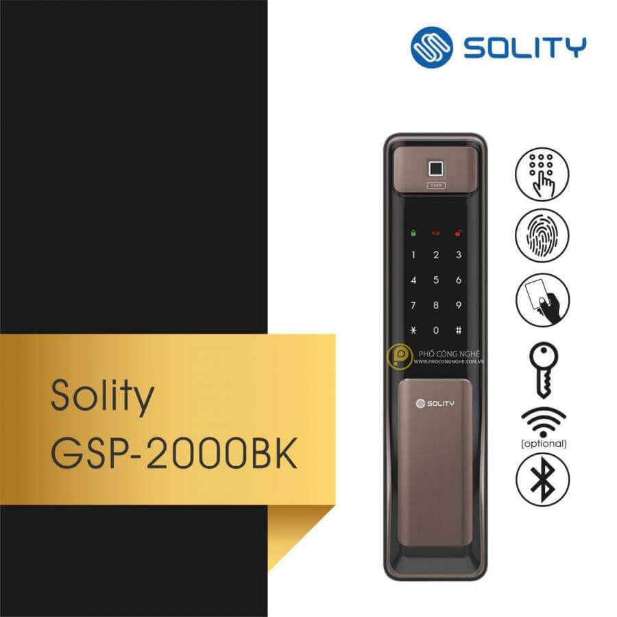 Khóa cửa điện tử Solity GSP-2000BK