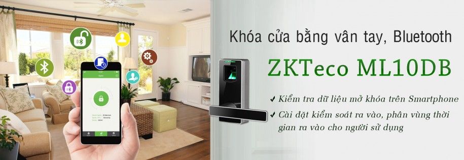 Khóa cửa thông minh bằng vân tay ZKTeco ML-10DB