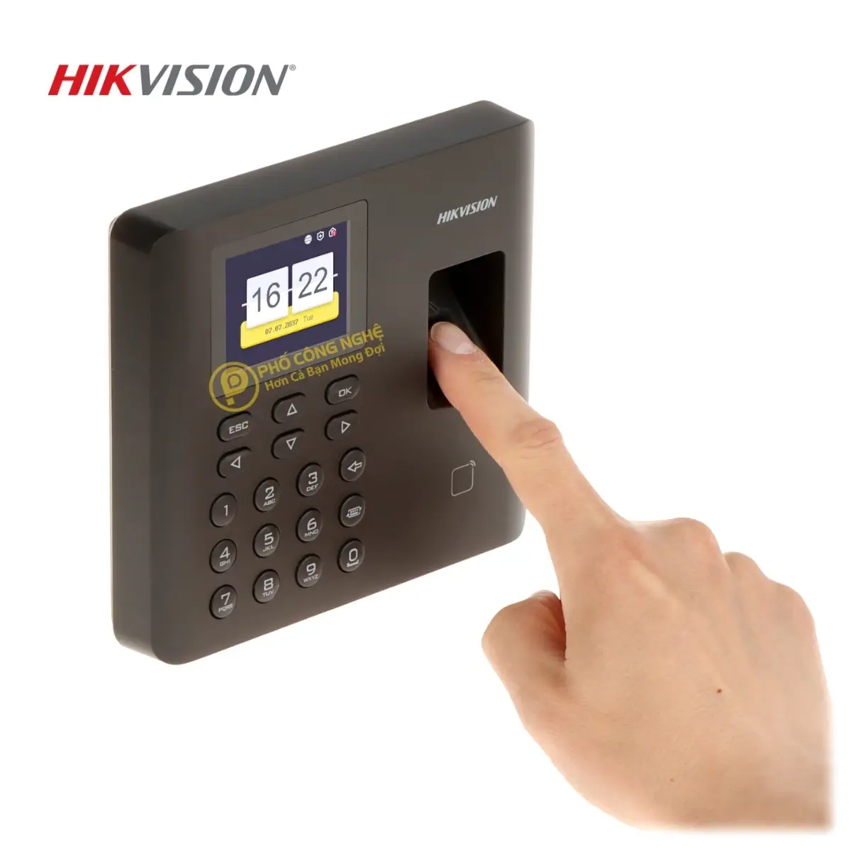 Máy chấm công vân tay Hikvision DS-K1A802AMF-B