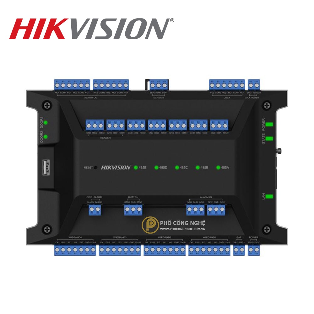 Bộ điều khiển trung tâm 2 cửa Hikvision DS-K2702X(P)