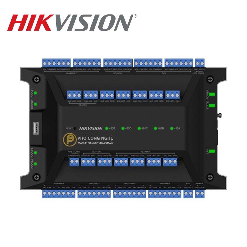Bộ điều khiển trung tâm 4 cửa Hikvision DS-K2704X(P)