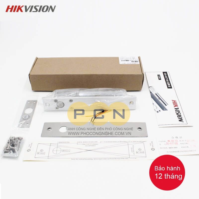 Khóa chốt rơi Hikvision DS-K4T108 dùng cho kiểm soát vào ra cửa
