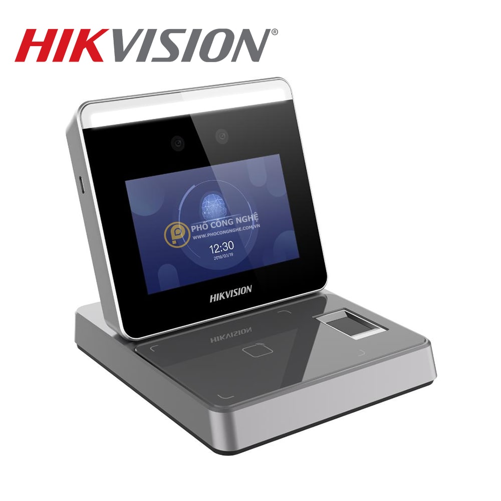 Thiết bị lấy mẫu khuôn mặt, vân tay, thẻ từ Hikvision DS-K1F600U-D6E-F