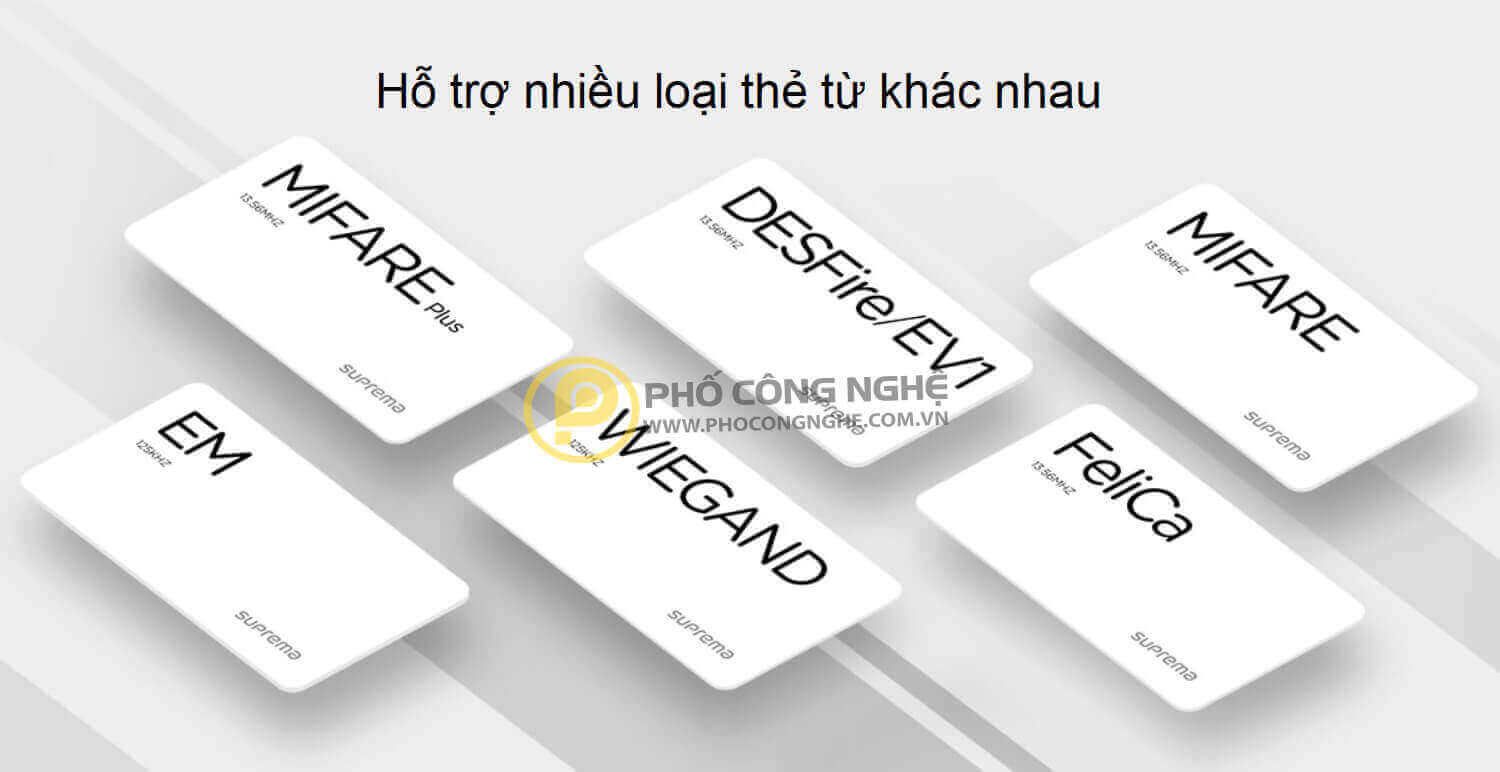 Hỗ trợ đọc nhiều loại thẻ từ khác nhau