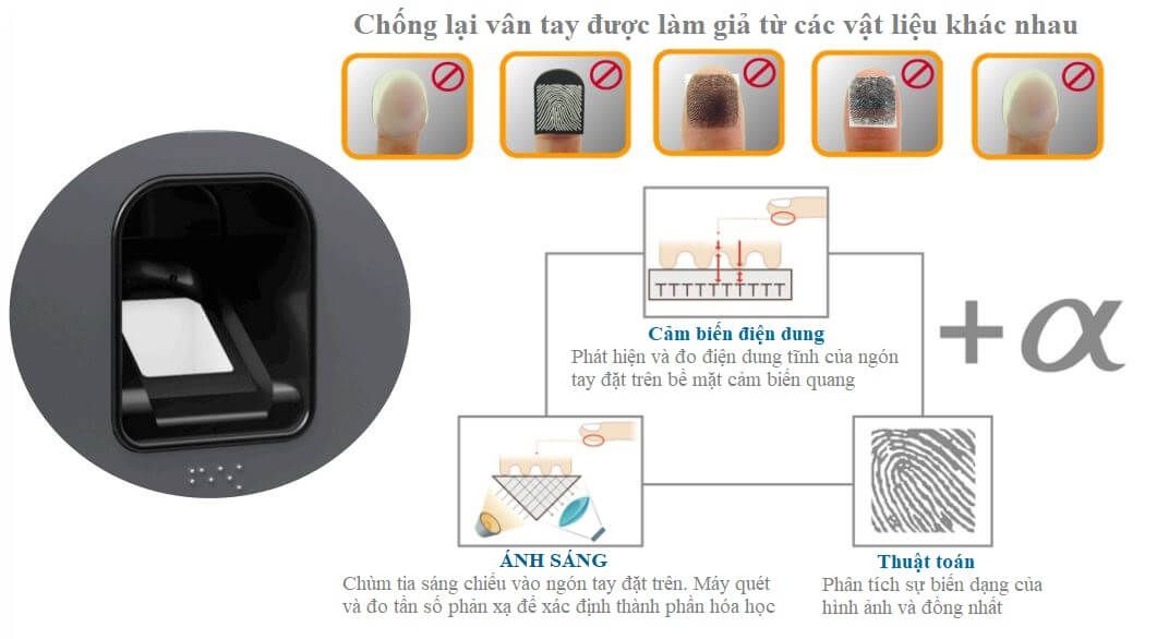 Máy chấm công và kiểm soát vào ra bằng vân tay VIRDI AC 2100H