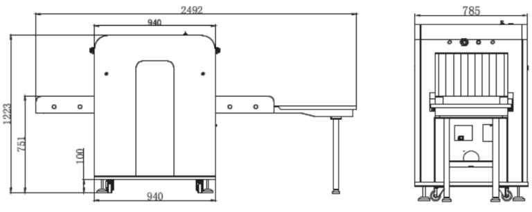 Máy soi hành lý bằng tia X ZKTeco ZKX5030A