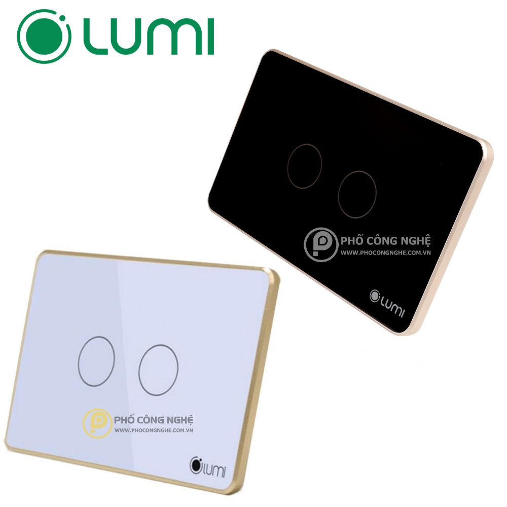 Công tắc cảm ứng 2 nút Lumi LM-S2N/S