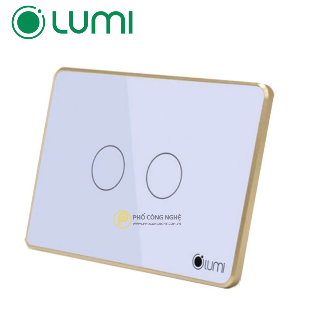 Công tắc điều khiển cổng 2 nút Lumi LM-S2G/S