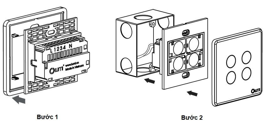 Lắp đặt công tắc Lumi