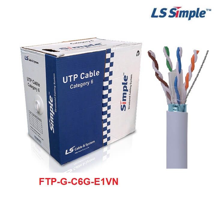 Cáp mạng 4 đôi LS Cat6 FTP-G-C6G-E1VN có vỏ bọc chống nhiễu