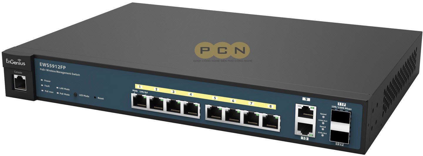 Switch mạng Neutron PoE+ 10 Port EnGenius EWS5912FP