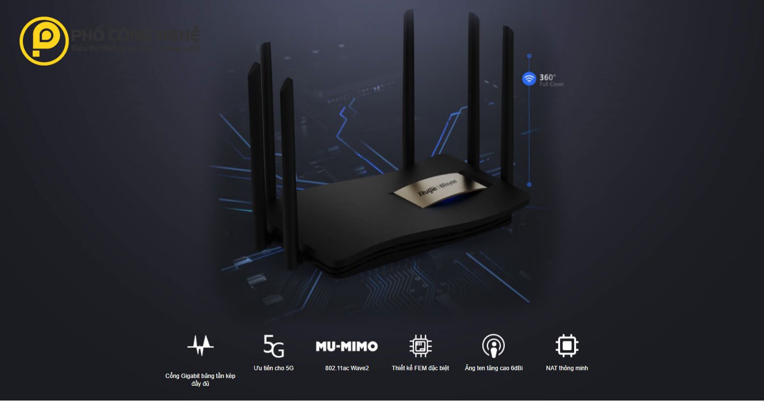 Bộ phát wifi Ruijie RG-EW1200G Pro