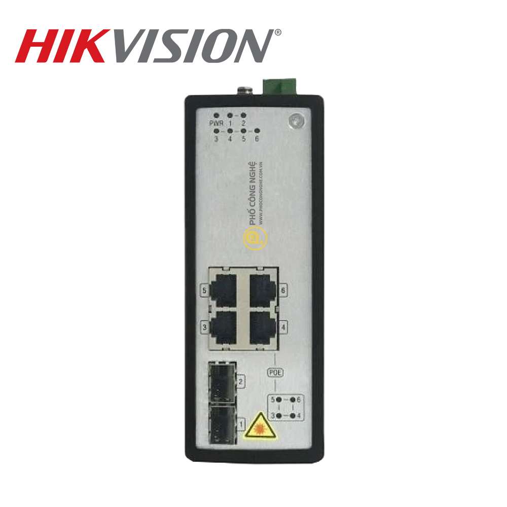 Switch công nghiệp 4 cổng PoE Gigabit Hikvision DS-3T0506P