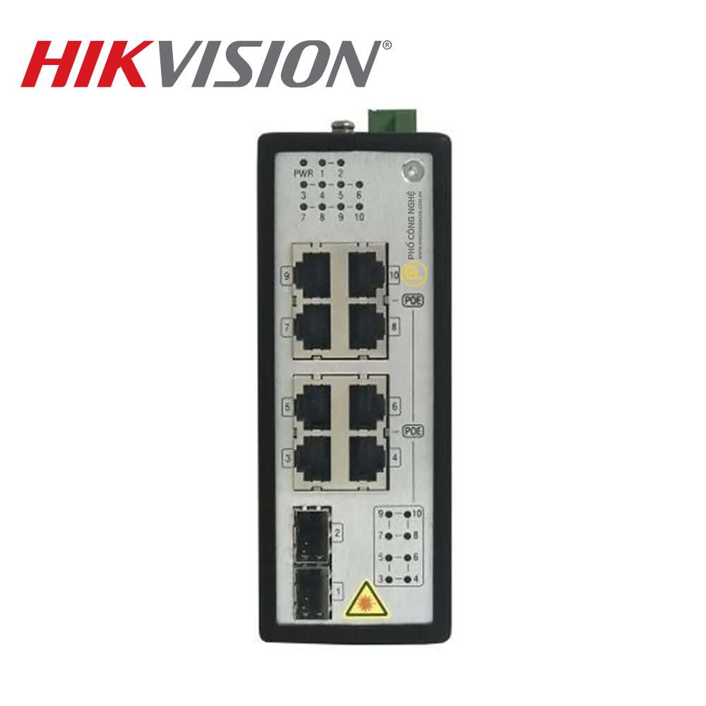 Switch công nghiệp 8 cổng PoE Gigabit Hikvision DS-3T0510P