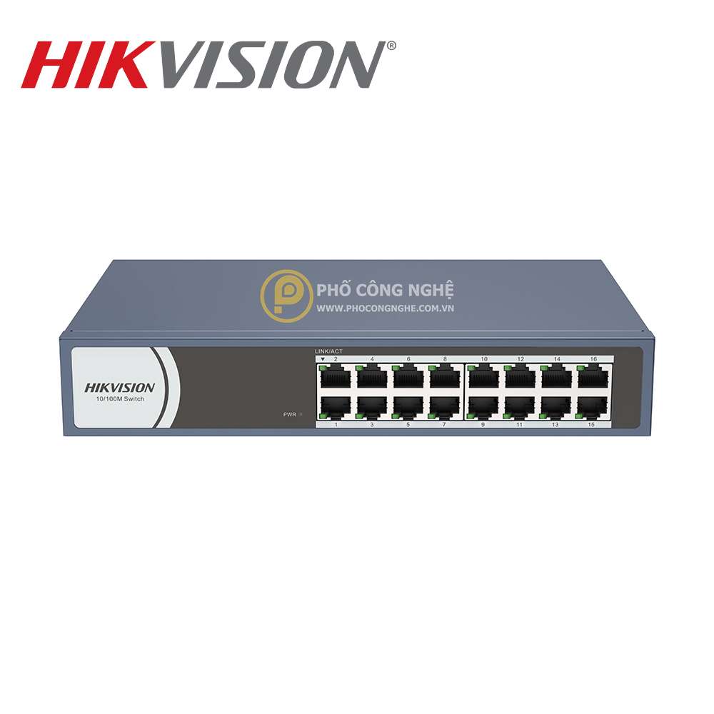 Switch mạng 16 cổng Hikvision DS-3E0116R-O