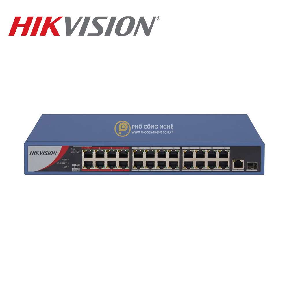 Switch mạng 24 cổng PoE Hikvision DS-3E0326P-E/M(B)