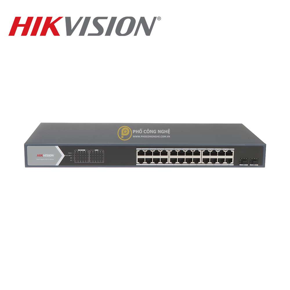 Switch mạng thông minh 24 cổng PoE Gigabit Hikvision DS-3E1526P-SI