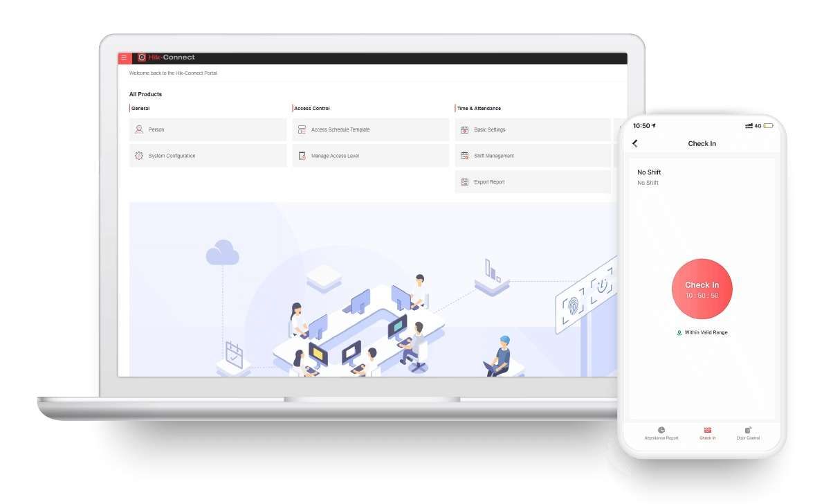 Hikvision ra mắt tính năng chấm công và kiểm soát ra vào trên Cloud