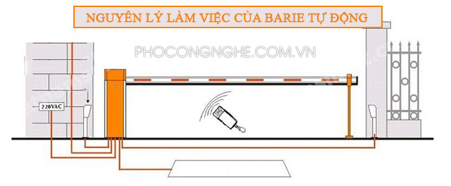 Sơ đồ nguyên lý làm việc của barrier tự động