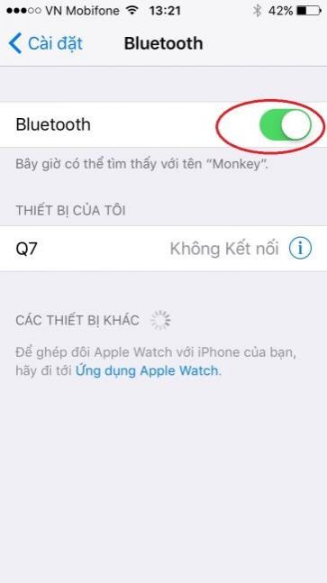 Kết nối khóa vào ứng dụng